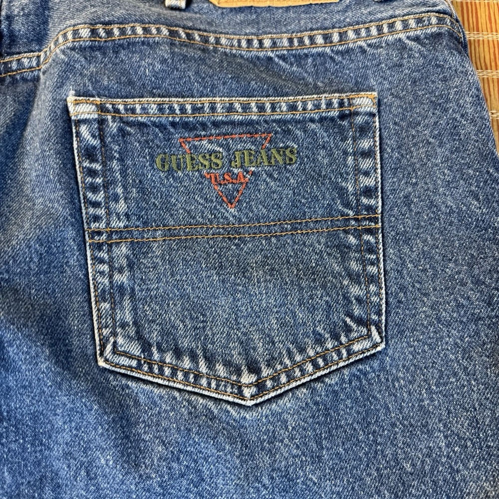 Vintage Guess Jeans Mens Straight Fit Jeans 100% Cotton Medium Wash Size 40x30